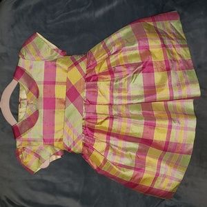 Baby Girls Plaid Silk Dress